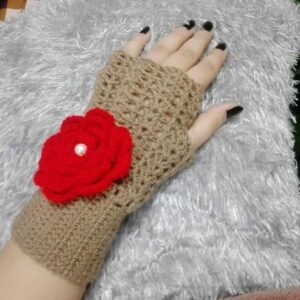 handmade crochet gloves for ladies